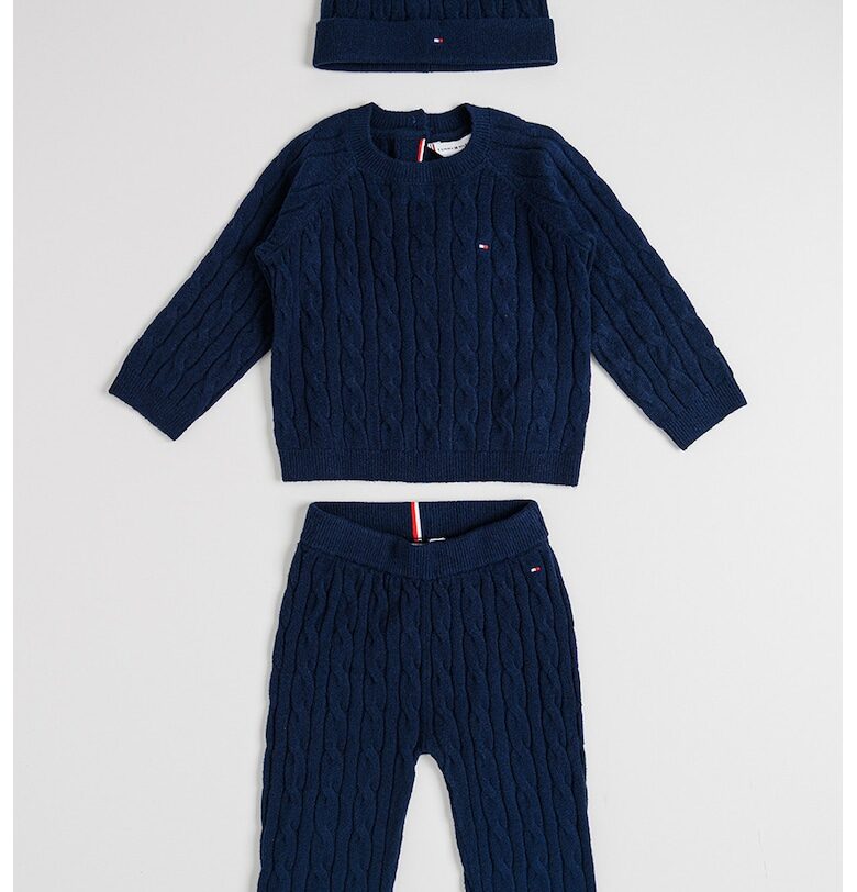 Комплект с плетка осморка - 3 части - Тъмносин Tommy Hilfiger