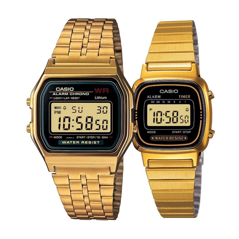 Комплект часовници за двойки Casio A159WGEA-1EF-LA670WEGA-1EF - Подарък