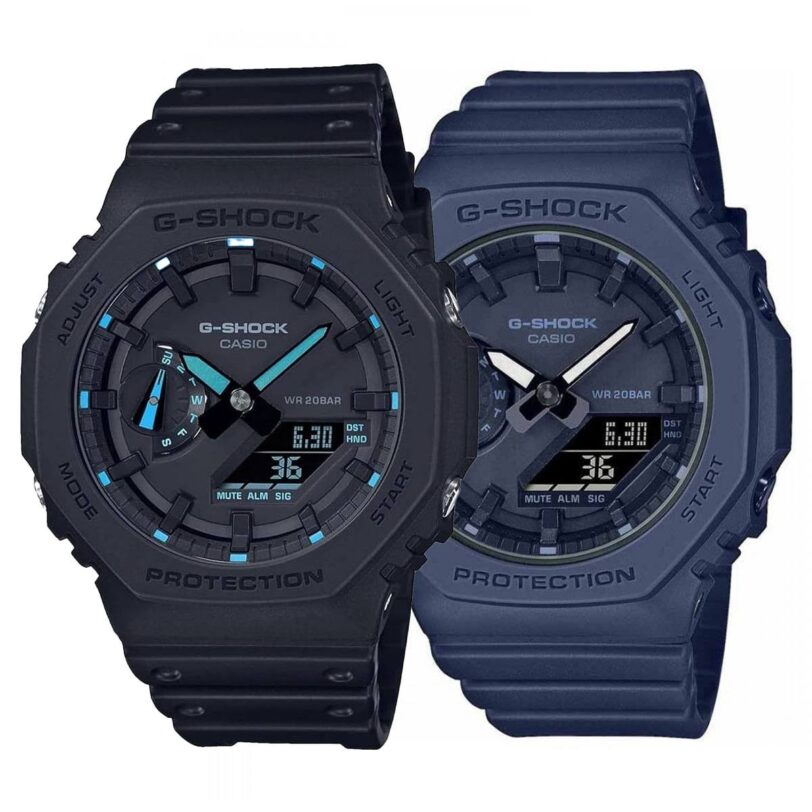 Комплект часовници за двойки Casio G-Shock GA-2100-1A2ER-GMA-S2100BA-2A1ER - Подарък