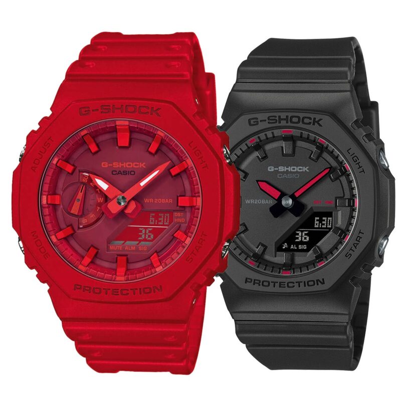 Комплект часовници за двойки Casio G-Shock GA-2100-4AER-GMA-P2100SA-1A1ER - Подарък