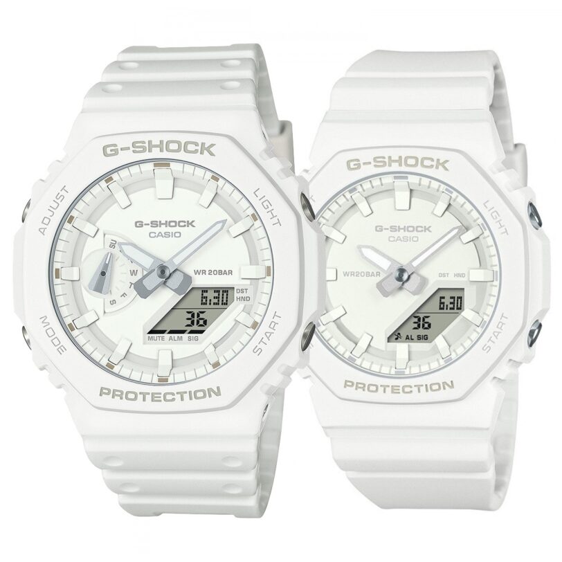 Комплект часовници за двойки Casio G-Shock GA-2100-7A7ER-GMA-P2100-7AER - Подарък