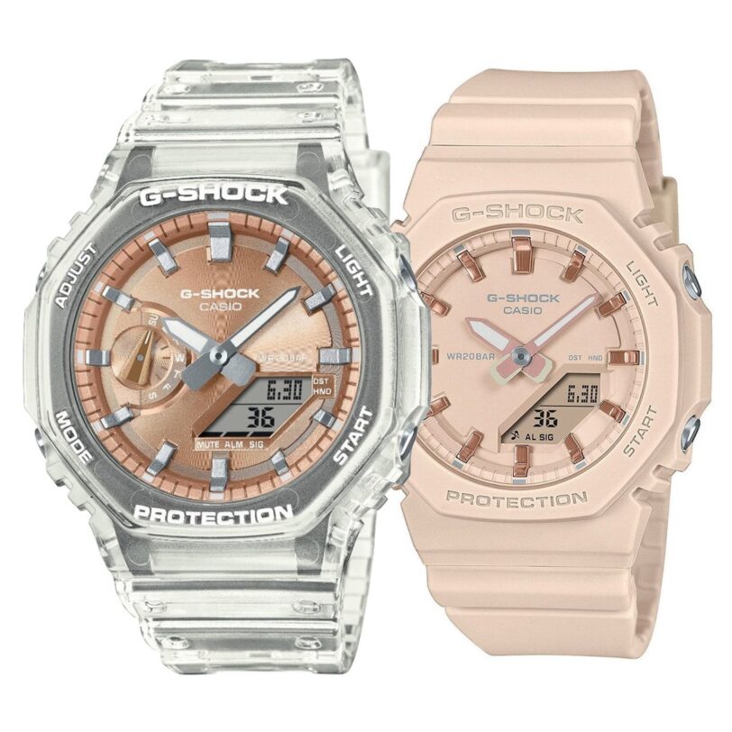 Комплект часовници за двойки Casio G-Shock GA-2100BM-7A5ER-GMA-P2100M-4AER - Подарък