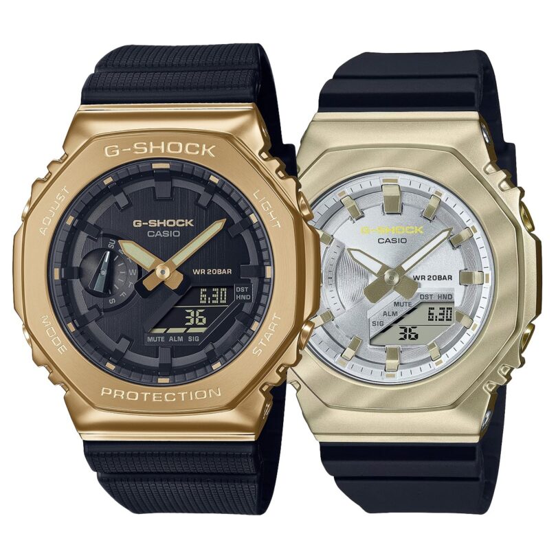 Комплект часовници за двойки Casio G-Shock GM-2100G-1A9ER-GM-S2100BC-1AER - Подарък