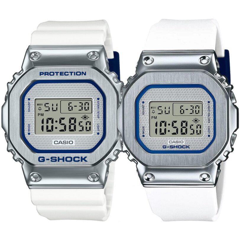 Комплект часовници за двойки Casio G-Shock GM-5600LC-7ER & GM-S5600LC-7ER - Подарък