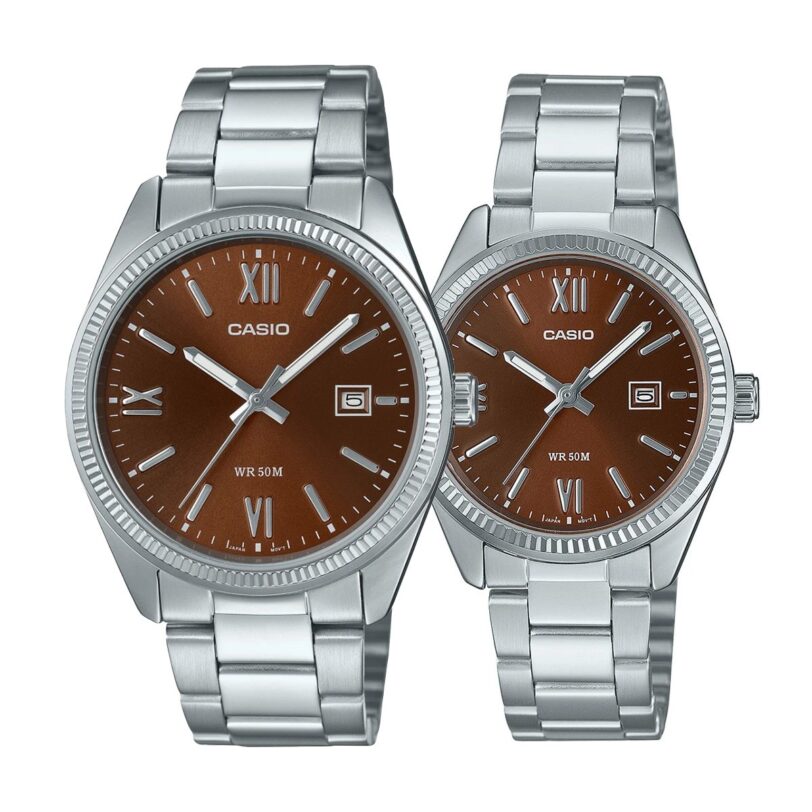 Комплект часовници за двойки Casio MTP-1302DD-5AVDF-LTP-1302DD-5AVDF - Подарък