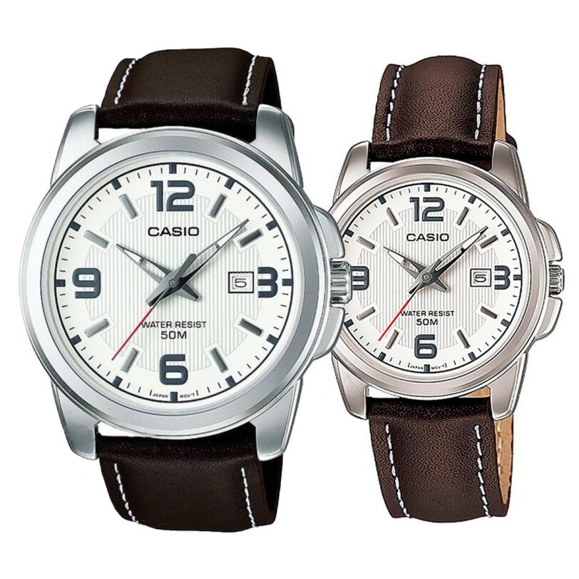 Комплект часовници за двойки Casio MTP-1314PL-7AVEF-LTP-1314L-7AV - Подарък