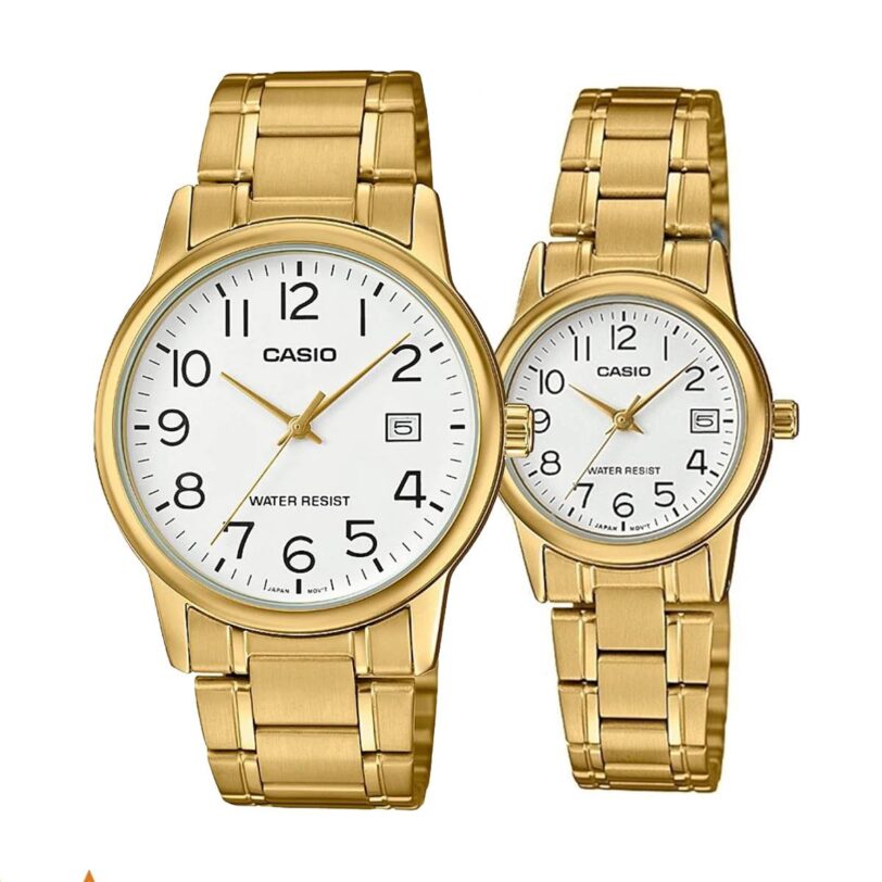 Комплект часовници за двойки Casio MTP-V002G-7B2U-LTP-V002G-7B2U - Подарък