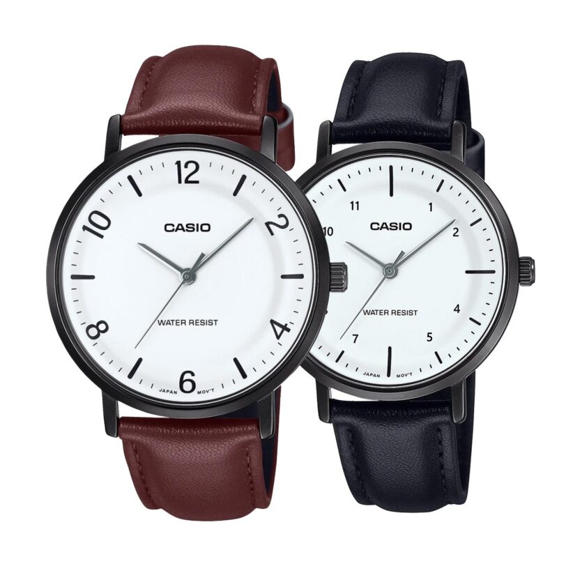 Комплект часовници за двойки Casio MTP-VT03BL-7BDF-LTP-VT03BL-7BDF - Подарък