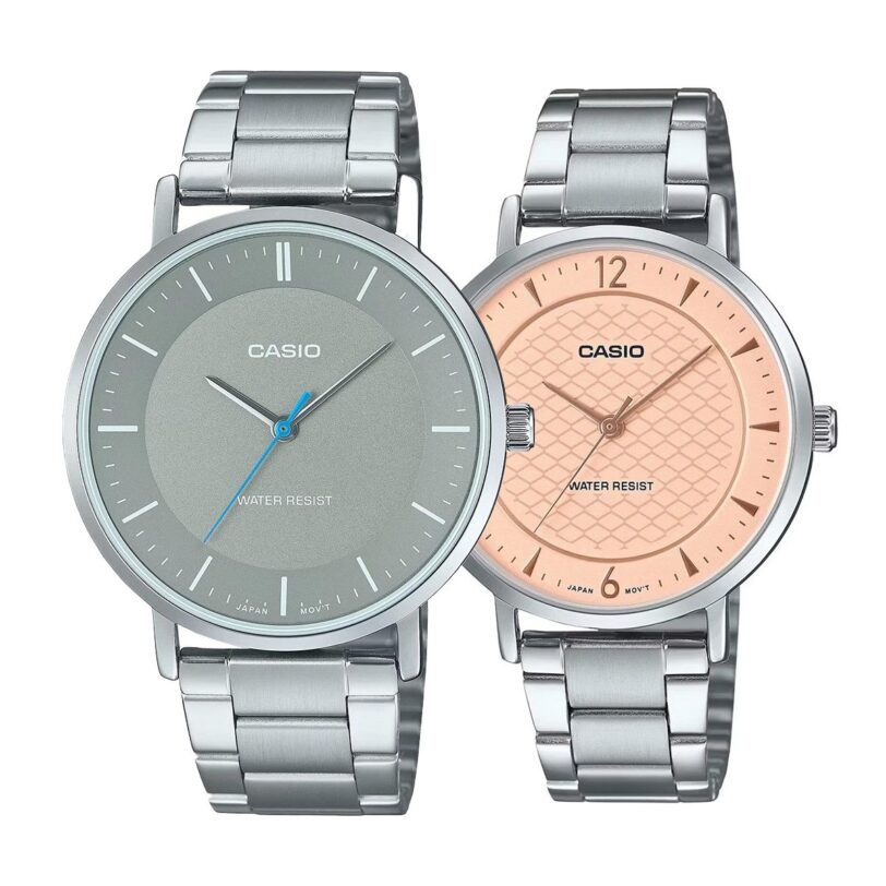 Комплект часовници за двойки Casio MTP-VT04D-8EDF-LTP-VT04D-4ADF - Подарък