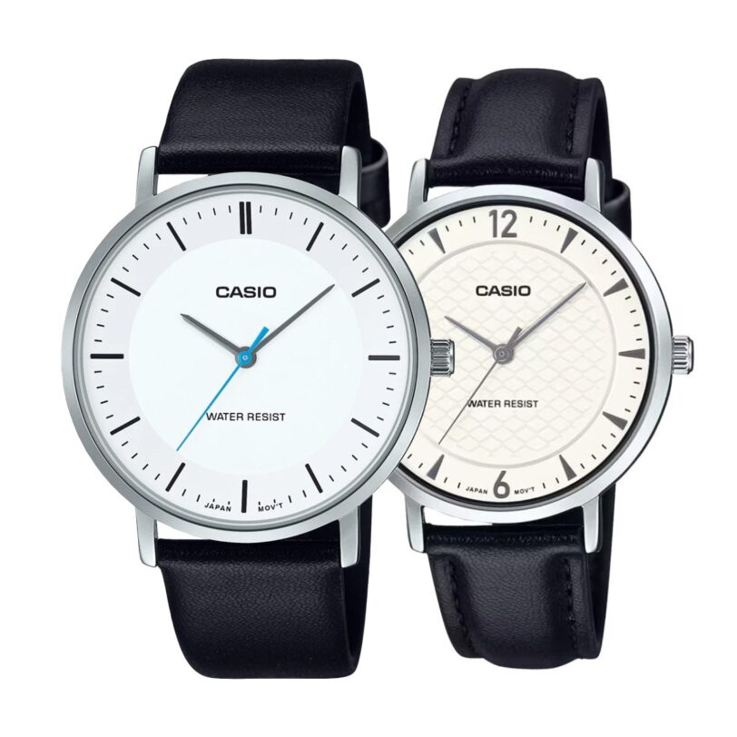 Комплект часовници за двойки Casio MTP-VT04L-7EDF-LTP-VT04L-7A2DF - Подарък