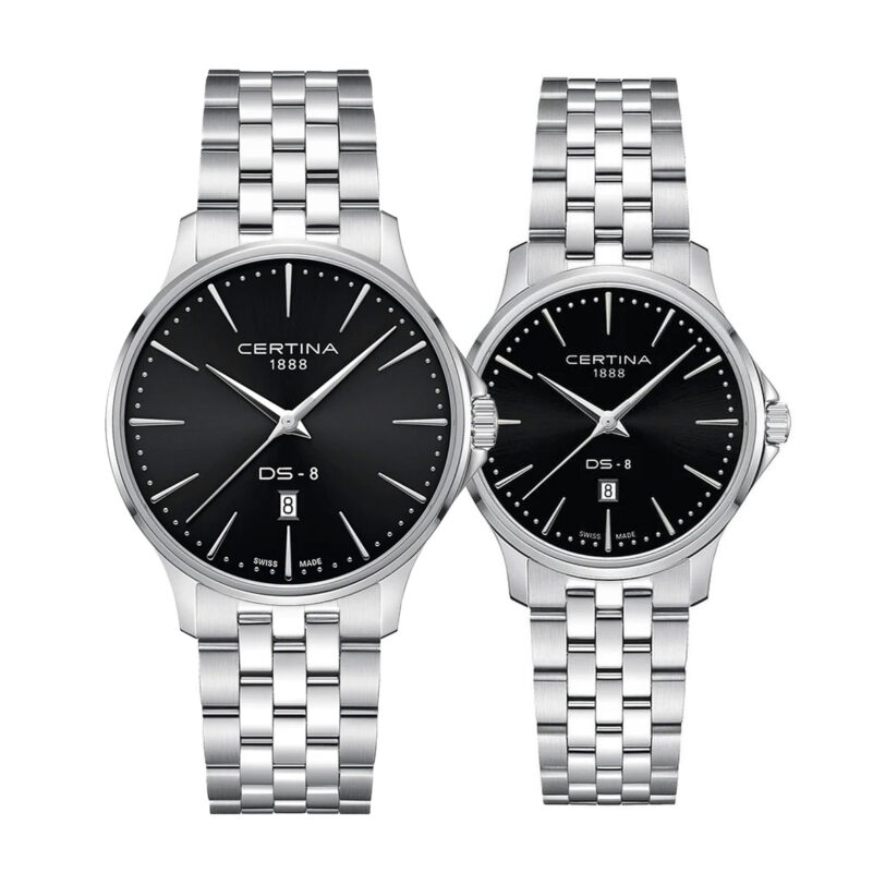Комплект часовници за двойки Certina DS-8 C045.410.11.051.00-C045.010.11.051.00 - Подарък