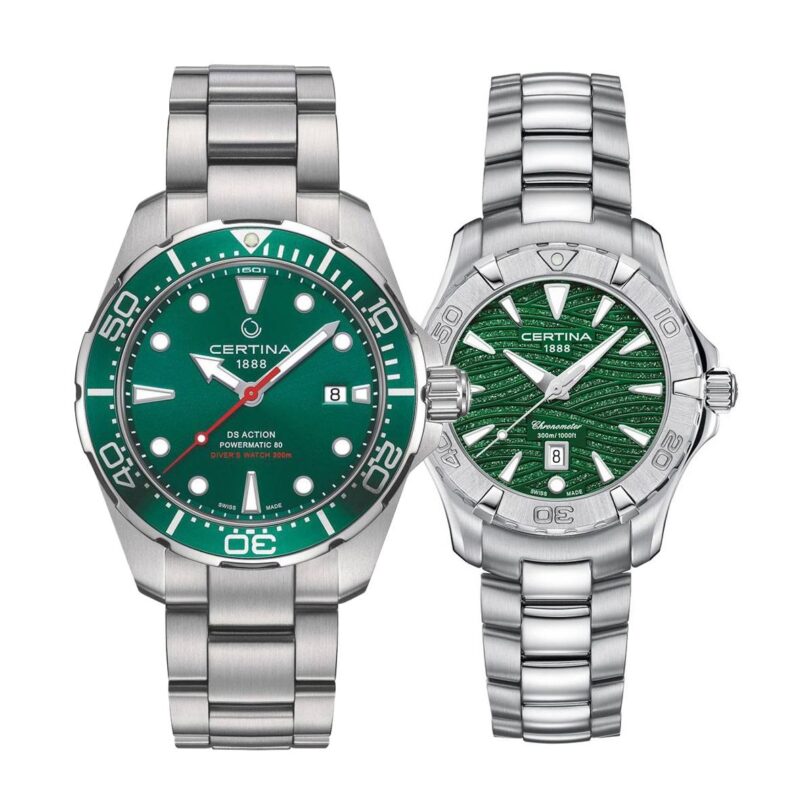 Комплект часовници за двойки Certina DS Action C032.407.11.091.00-C032.251.11.091.09 - Подарък