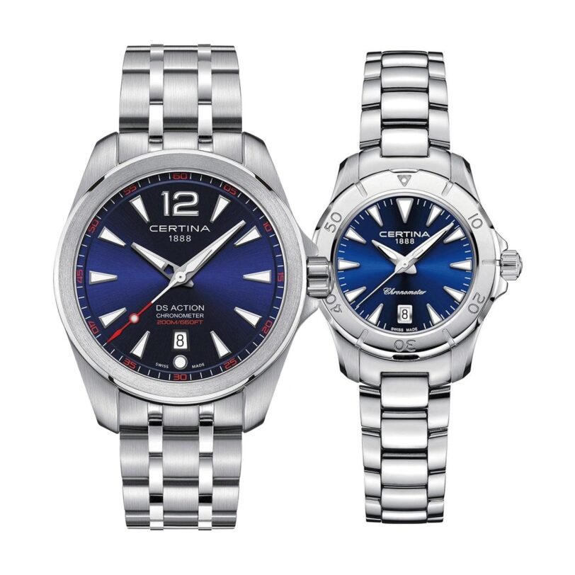 Комплект часовници за двойки Certina DS Action C032.851.11.047.00-C032.951.11.041.00 - Подарък