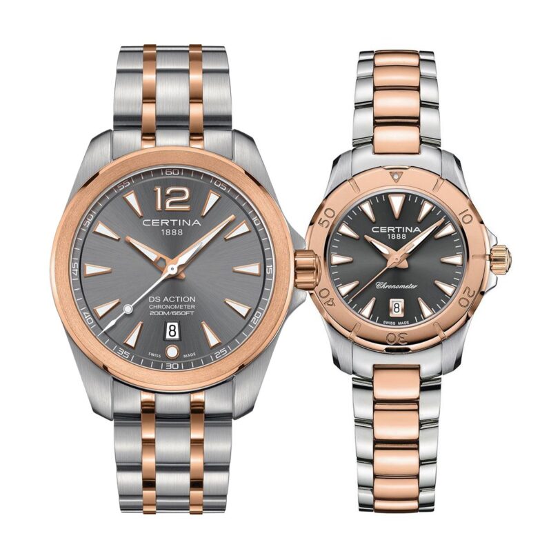 Комплект часовници за двойки Certina DS Action C032.851.22.087.00-C032.951.22.081.00 - Подарък