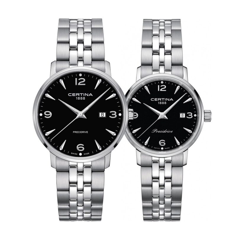 Комплект часовници за двойки Certina DS Caimano C035.410.11.057.00-C035.210.11.057.00 - Подарък