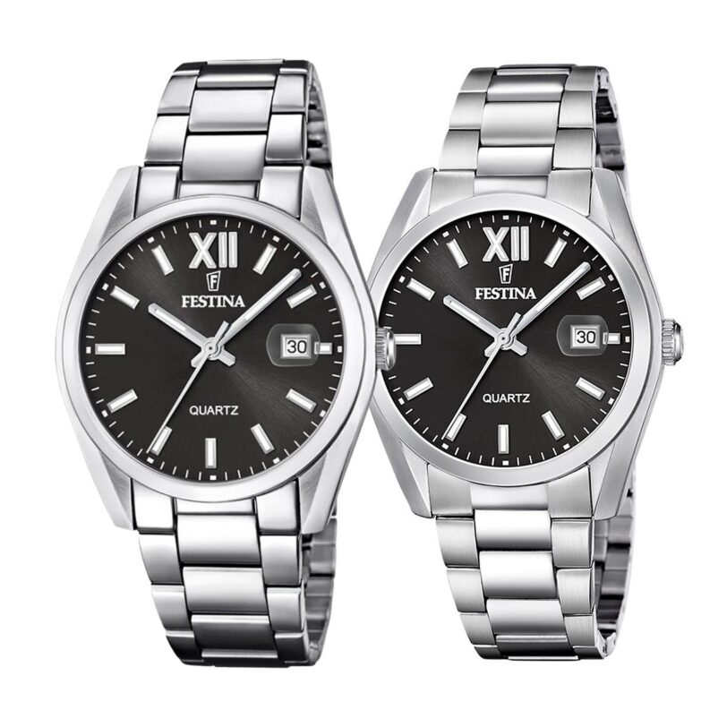 Комплект часовници за двойки Festina F20683/6-F20707/6 - Подарък