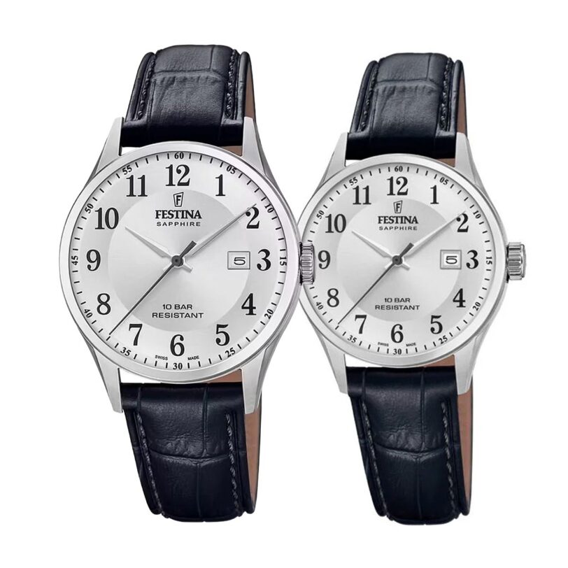 Комплект часовници за двойки Festina Swiss Made F20007/1-F20009/5 - Подарък