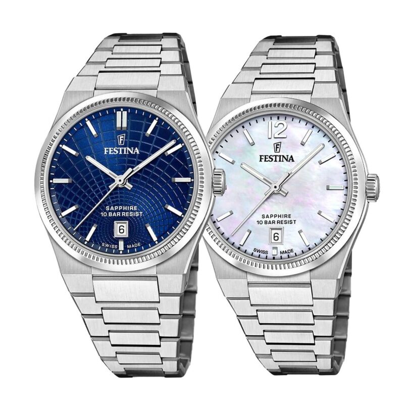 Комплект часовници за двойки Festina Swiss Made F20051/4-F20052/1 - Подарък