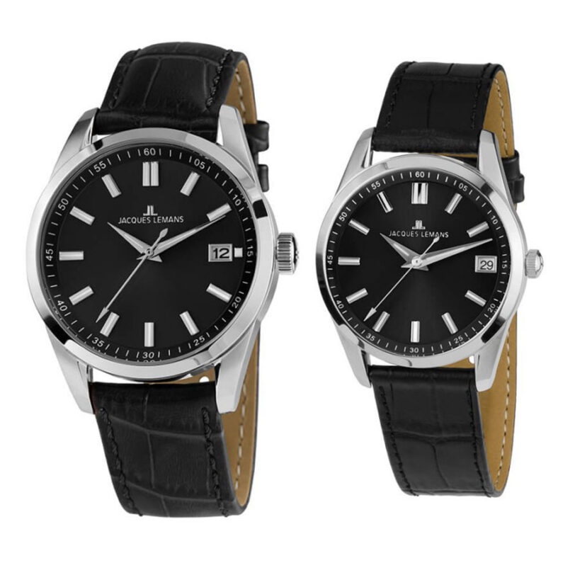 Комплект часовници за двойки Jacques Lemans 1-1868E & 1-1811E - Подарък