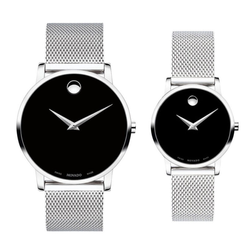 Комплект часовници за двойки Movado Museum Classic 607219 & 607220 - Подарък
