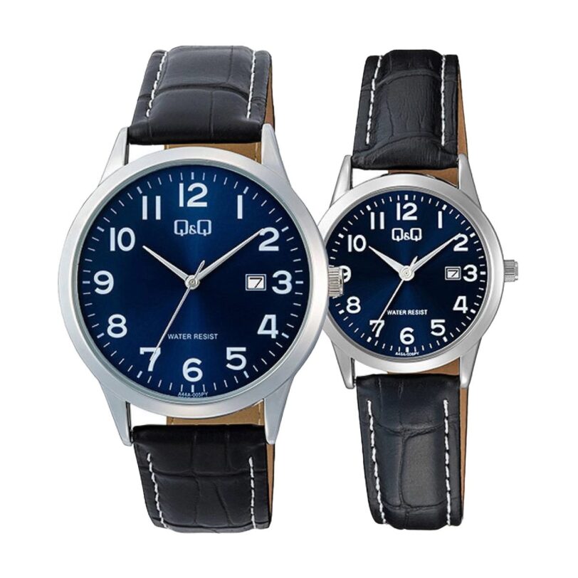 Комплект часовници за двойки Q&Q A44A-005PY-A45A-005PY - Подарък