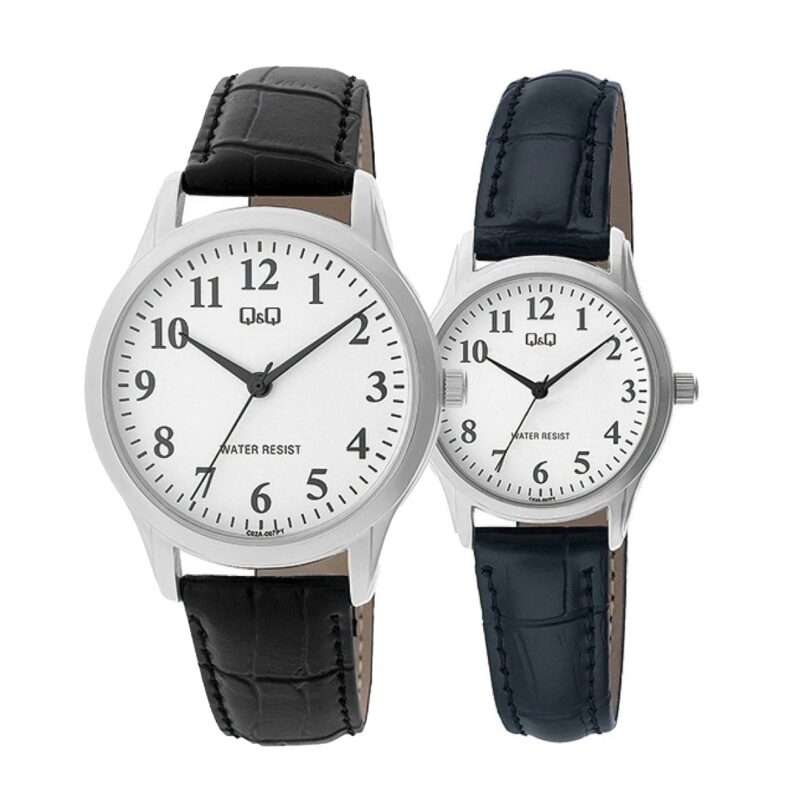 Комплект часовници за двойки Q&Q C02A-007PY-C03A-007PY - Подарък