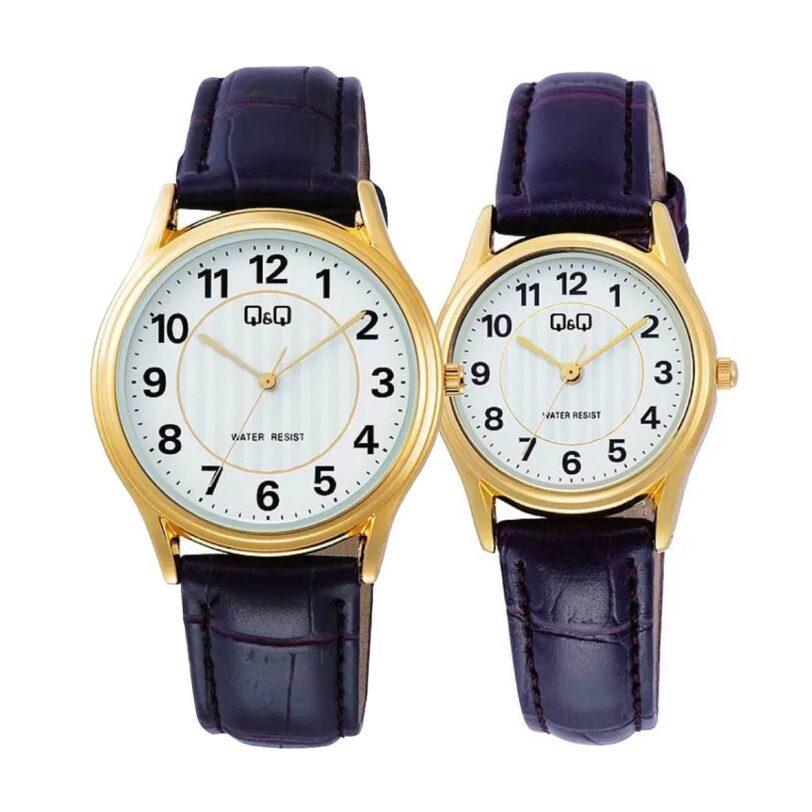 Комплект часовници за двойки Q&Q C48A-003PY-C49A-003PY - Подарък