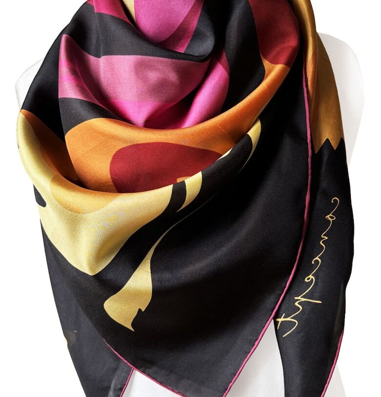 Копринен шал с графика ROZMARIN CONCEPT