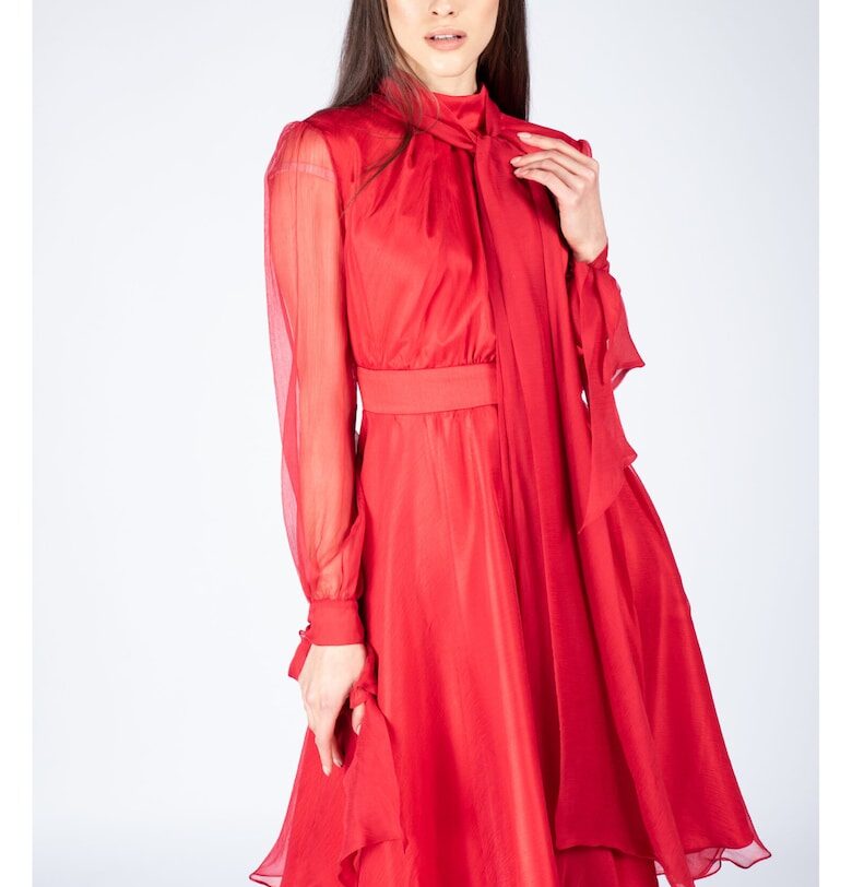 Копринена рокля с шалове Monarh design