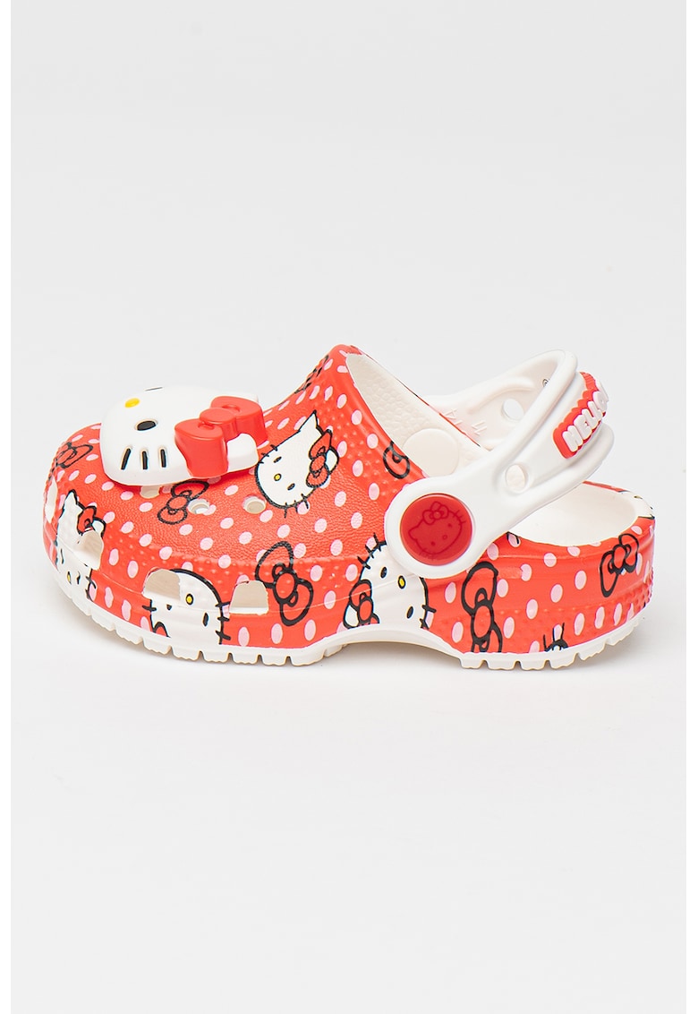 Крокс Hello Kitty с отворена пета - Червен/Бял Crocs