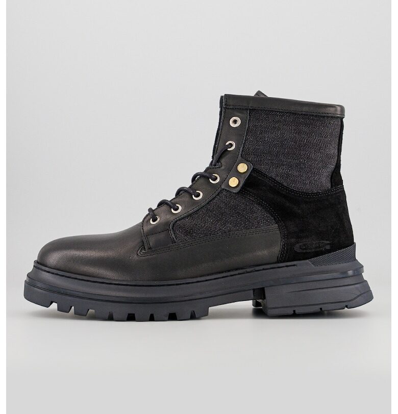 Кубинки от кожа и текстил - Черен G-STAR