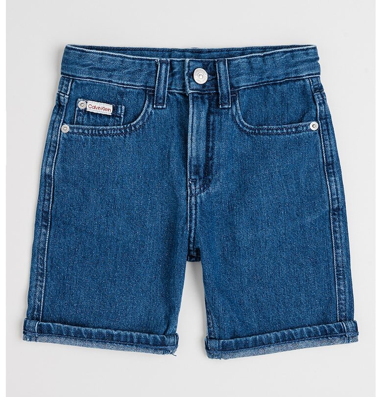 Къс дънков панталон - Петролно синьо CALVIN KLEIN