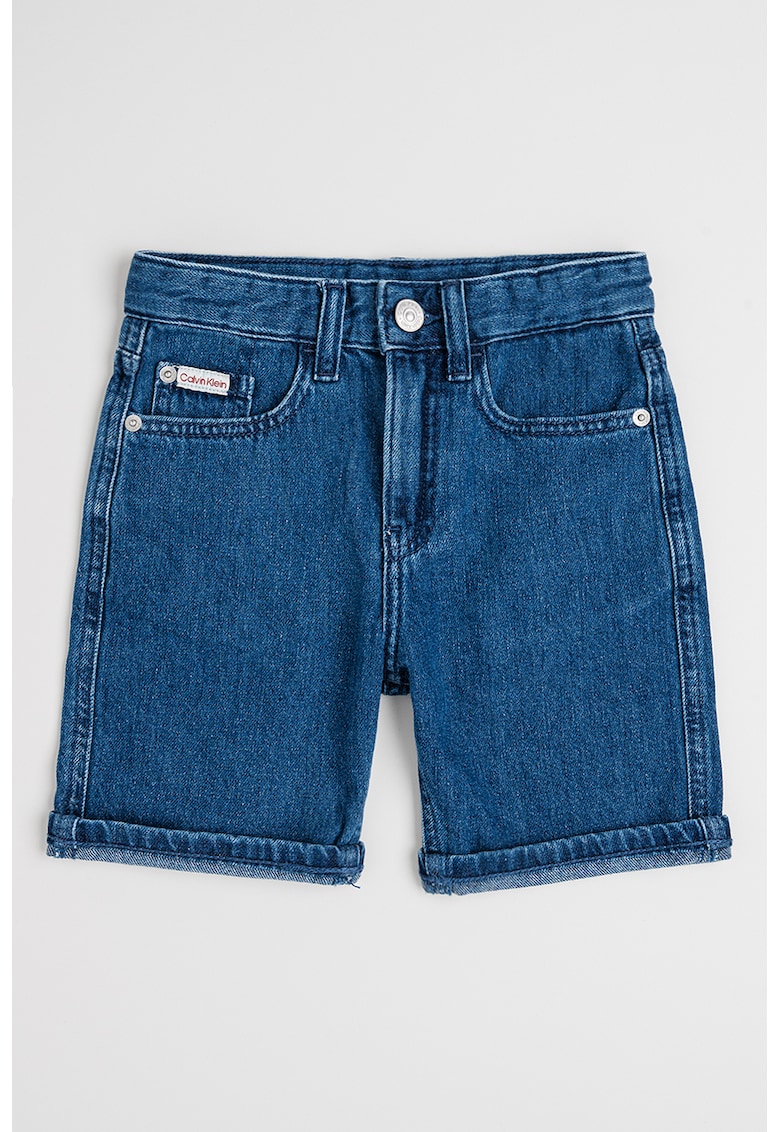 Къс дънков панталон - Петролно синьо CALVIN KLEIN