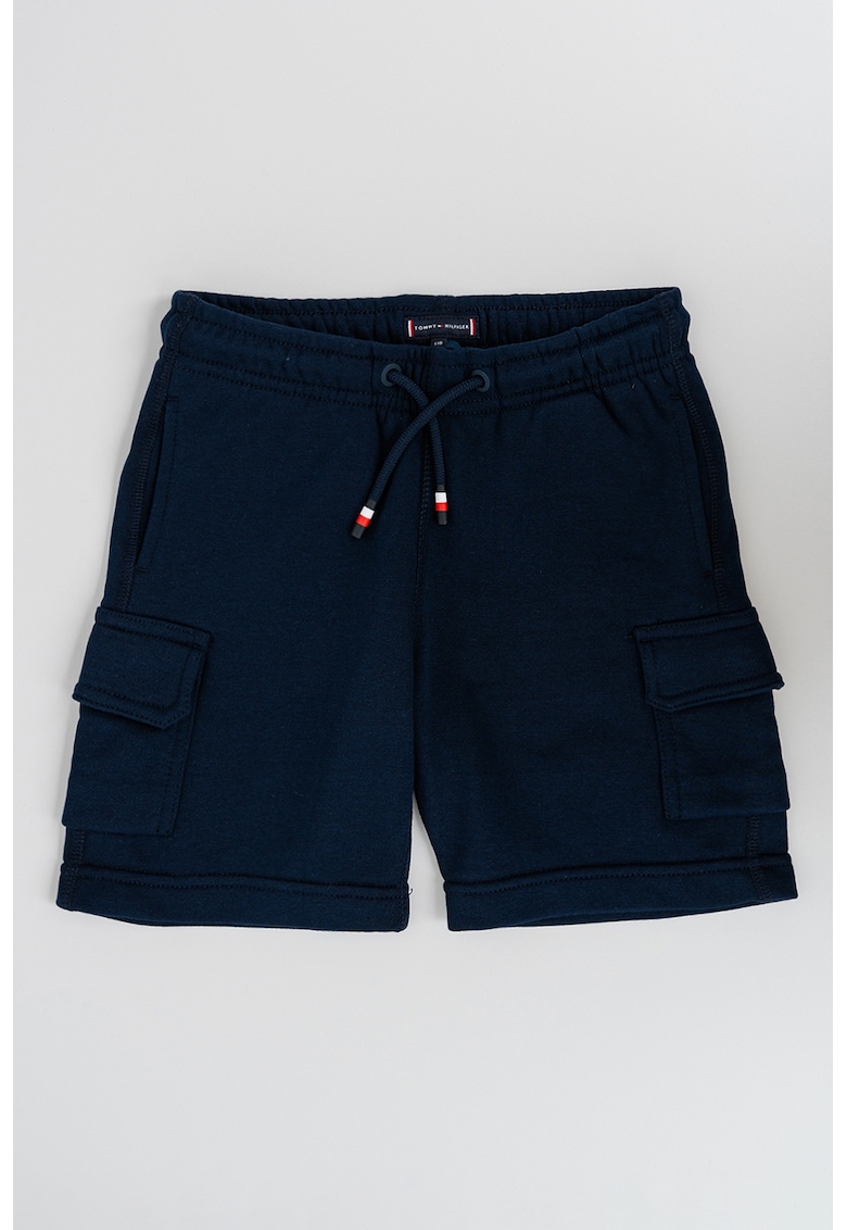 Къс карго панталон с връзка - Тъмносин Tommy Hilfiger