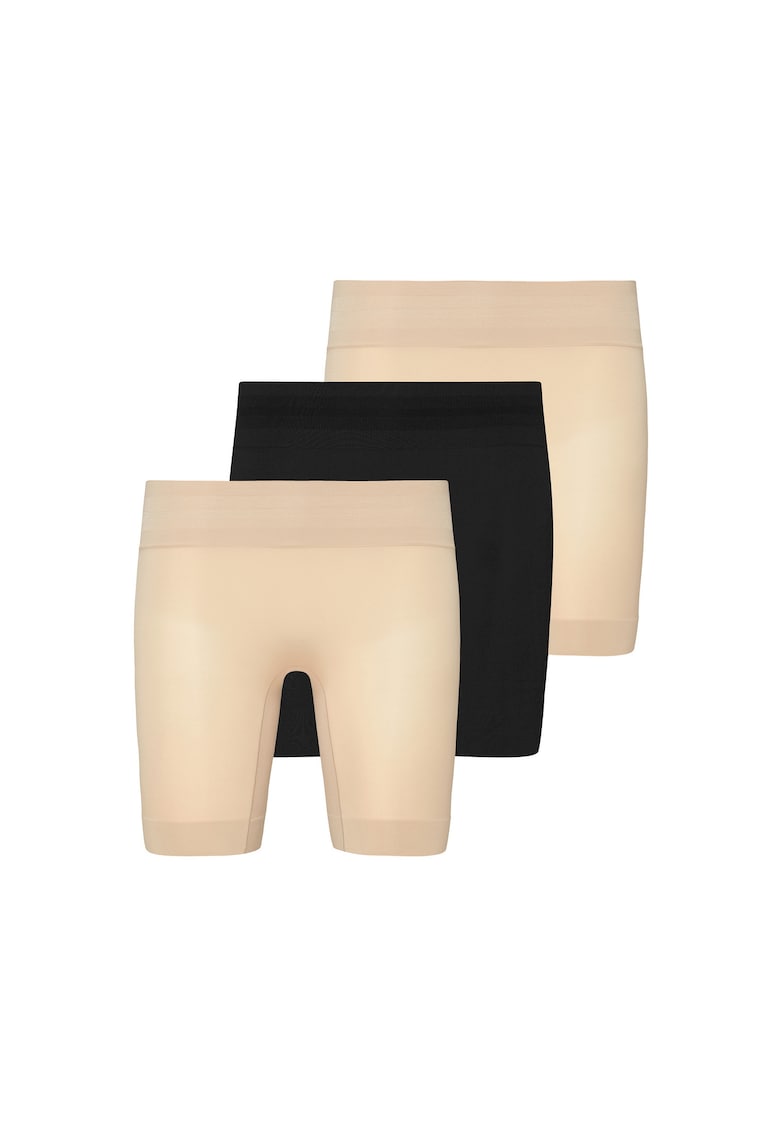 Къс клин за колоездене - 3 чифта - Черен/Светло бежово Jockey