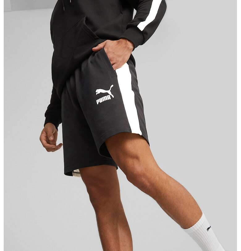 Къс панталон T7 Iconic с джобове - Бял/Черен Puma