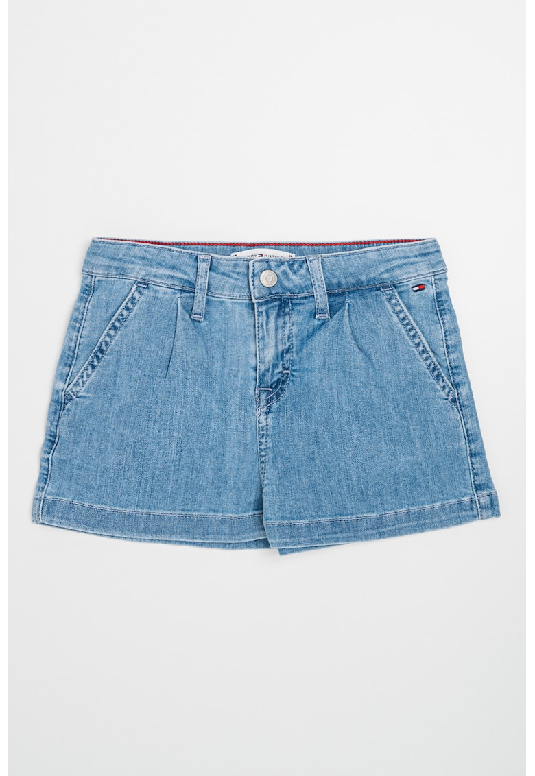 Къс панталон от деним с джобове - Пастелносин Tommy Hilfiger