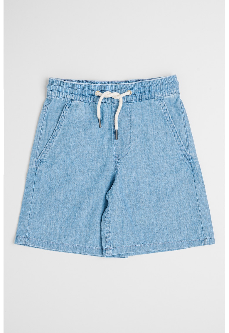 Къс панталон от шамбре - Светлосин CALVIN KLEIN