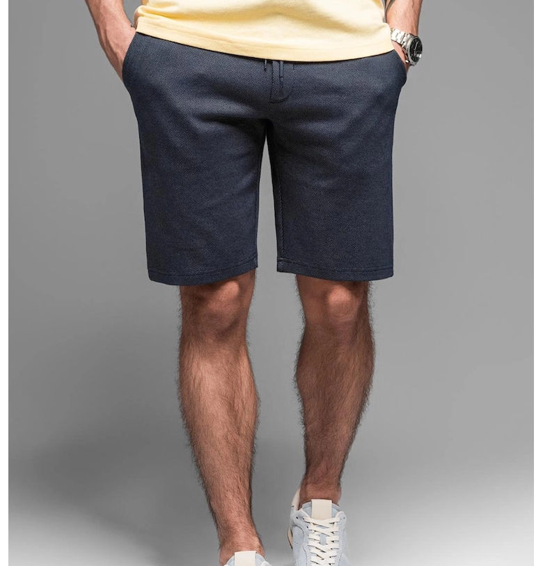 Къс панталон с връзка - Тъмносин OMBRE