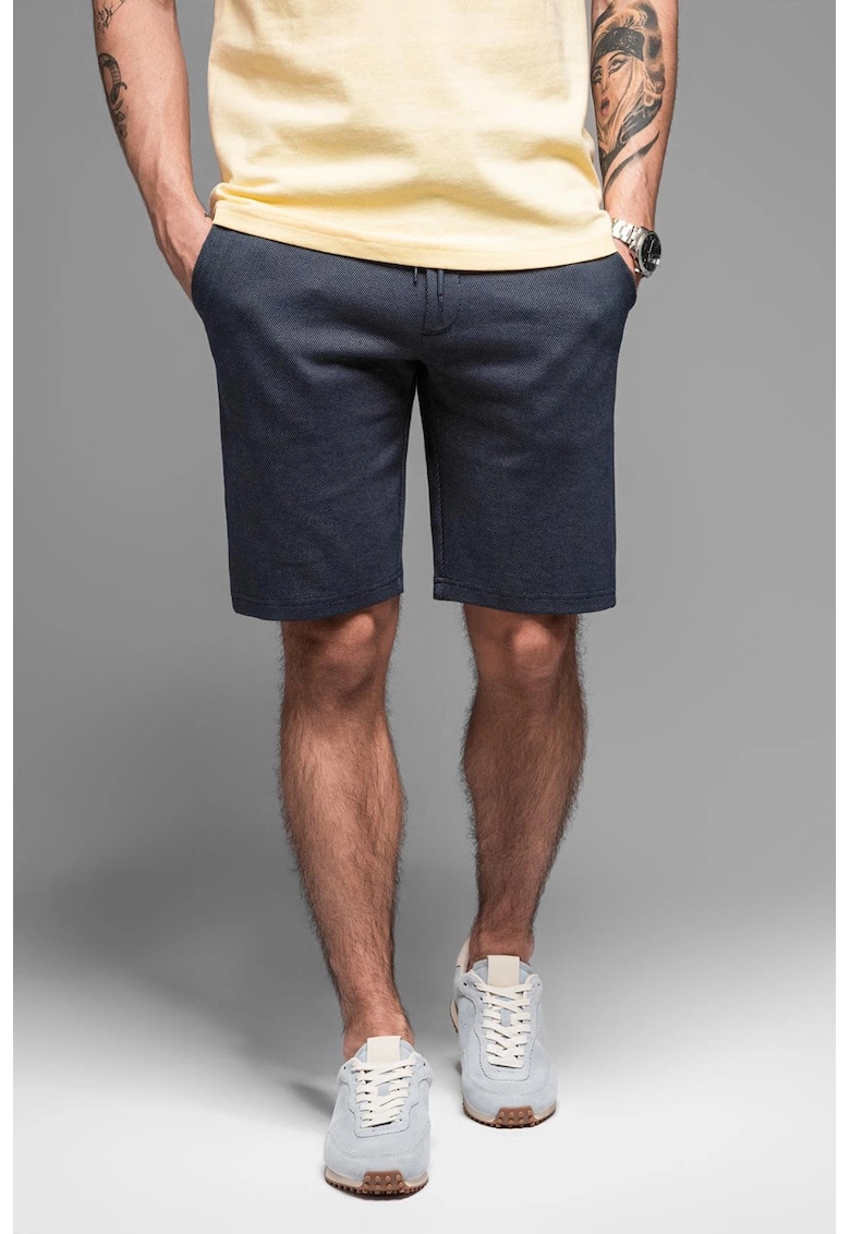 Къс панталон с връзка - Тъмносин OMBRE