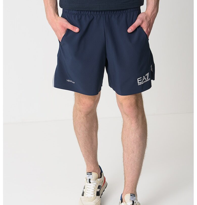 Къс панталон с еластична талия - Тъмносин EA7