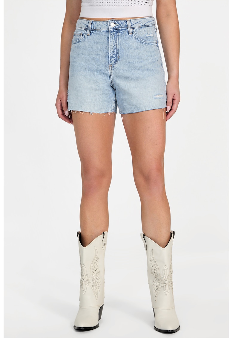 Къс панталон с лиосел - Светлосин GUESS