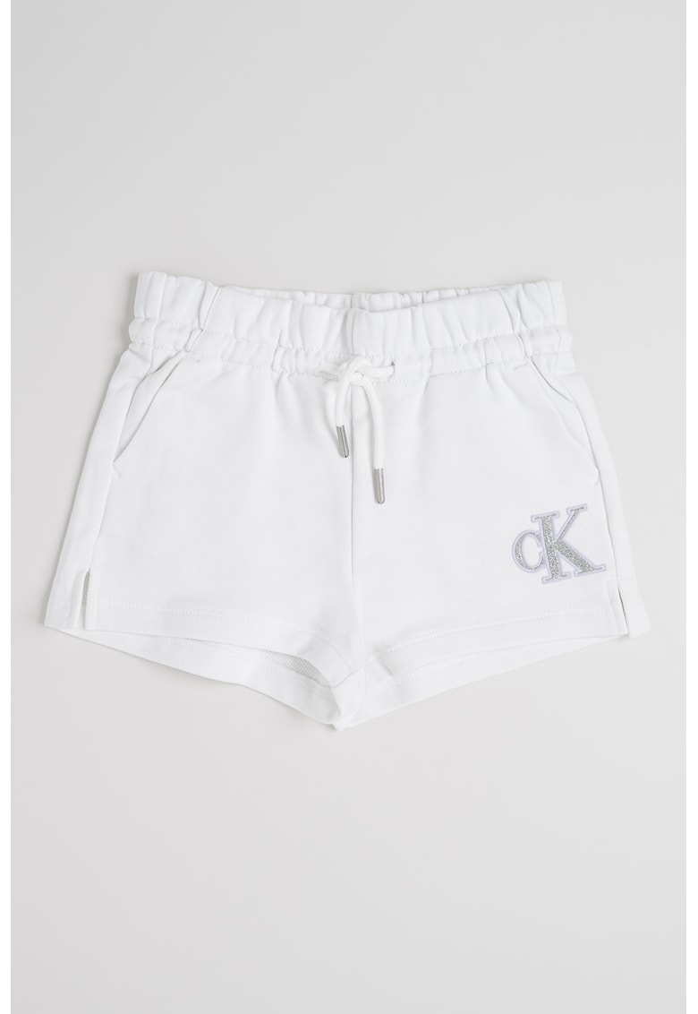 Къс панталон с лого - Бял CALVIN KLEIN