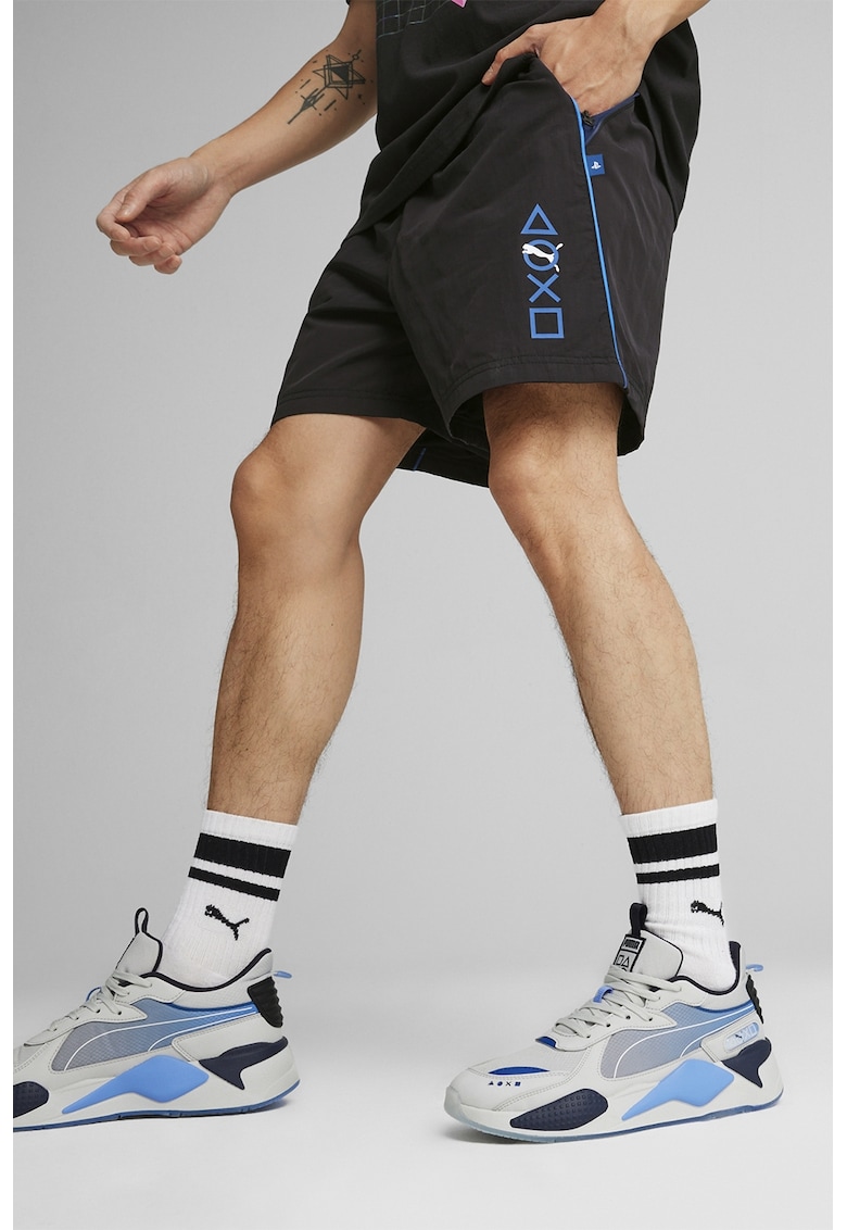 Къс панталон със скосени джобове - Бял/Черен/Тъмносин Puma