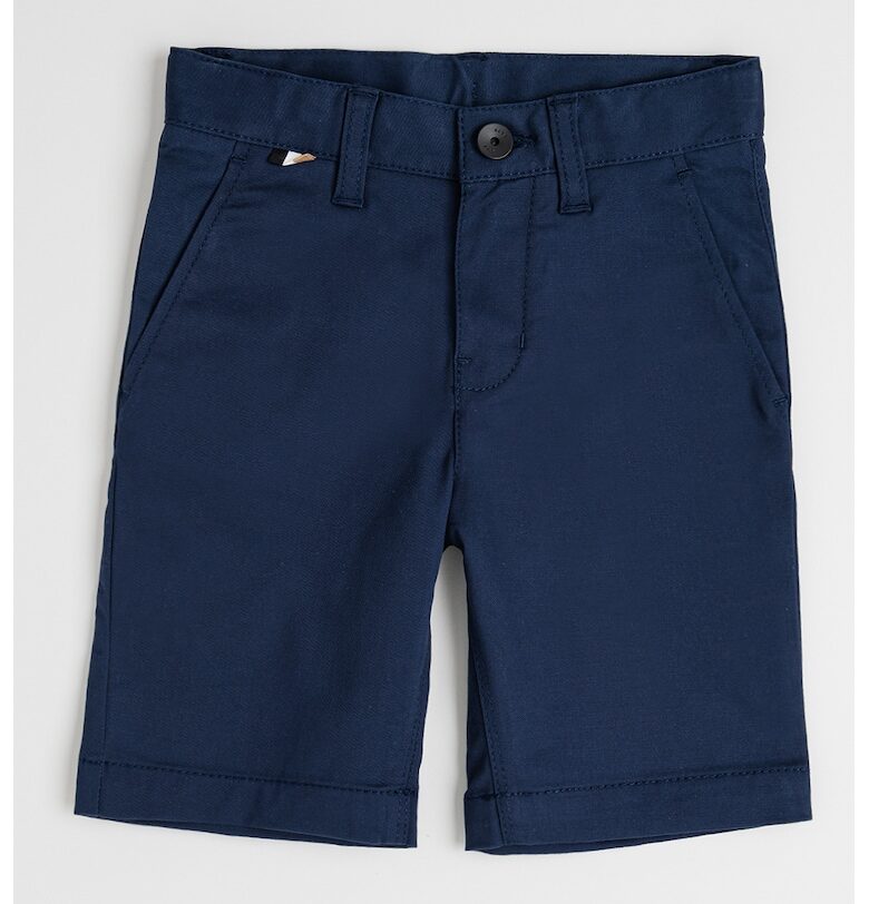 Къс панталон със средна талия - Тъмносин BOSS Kidswear