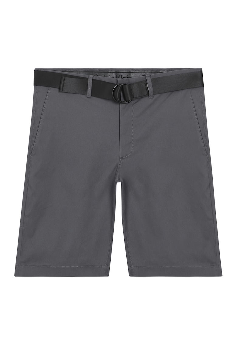 Къс панталон чино с органичен памук - Tъмносив CALVIN KLEIN