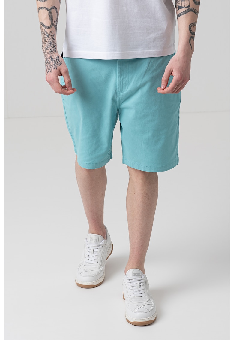 Къс панталон чино със скосени джобове - Аквамарин синьо Scotch Soda