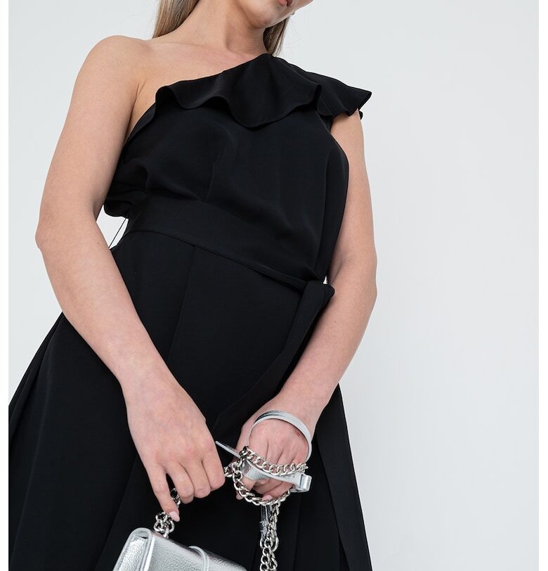 Къса асиметрична рокля - Избеляло черно ARMANI EXCHANGE