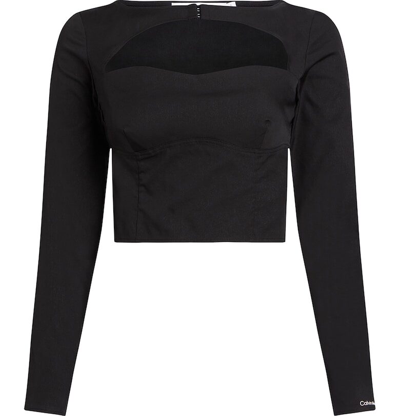 Къса блуза с отвор CALVIN KLEIN JEANS