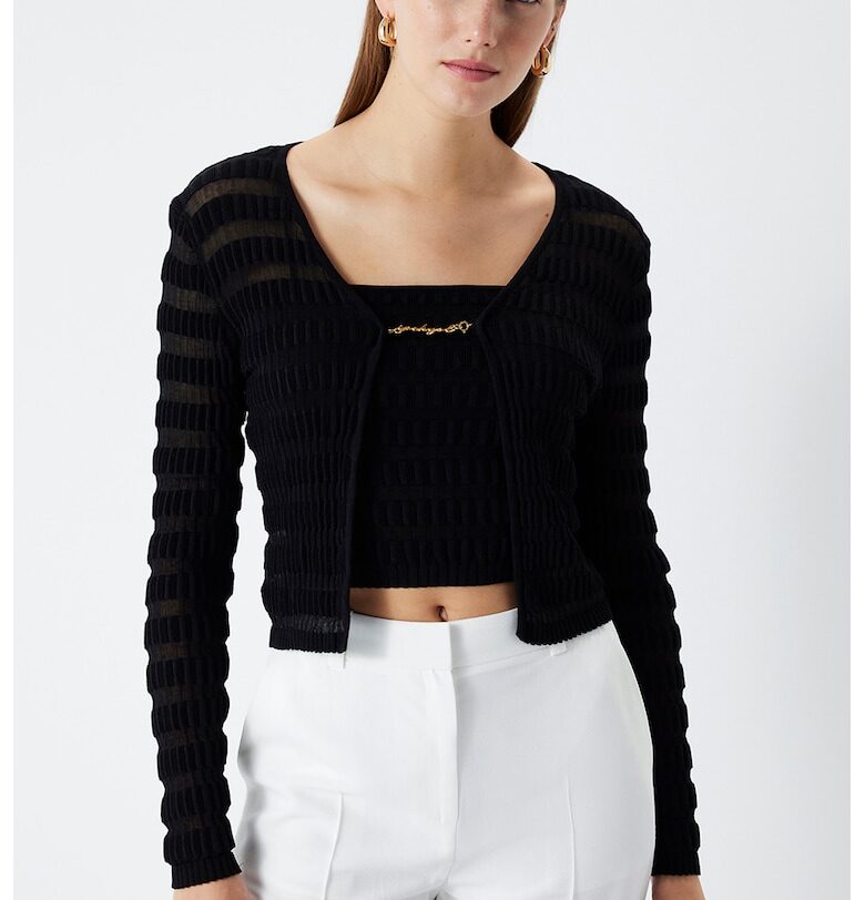 Къса жилетка - Черен Ipekyol